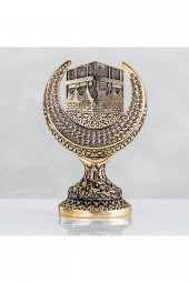 YAĞMUR CAN Hilal Esmaül Hüsna Kabe Motifli Altın Renk Ebat: 17 x 25 - 1