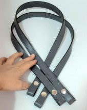 Angel Çanta Aksesuar Gri Renkli, Çıtçıtlı Çanta Sapı - 1