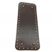 Angel Çanta Aksesuar Gerçek Deri Koyu Kahve 30X12 cm Dikdörtgen Antik Metalli Çanta Tabanı - 1