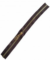 Angel Çanta Aksesuar Başlıklı Fermuar 40 Cm Light Gold Metal Koyu Kahve - 1