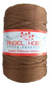 Soft Kahve renk 5 mm jumbo polyester makrome NO:6 - 1