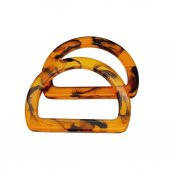 Angel Çanta Aksesuar D Model Leopar Desen Kehribar Renk Akrilik Çanta Sapı - 1