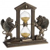 HEDİYELİK › VERONESE BİBLOLAR › Wise Karışık-KANATLI ASLAN KUM SAATI-21*18*7 CM. - 1