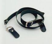 Angel Çanta Aksesuar Gerçek Deri Ayarlı Uzun Sap 2.3X130 Siyah Gümüş Metalli thumbnail 2