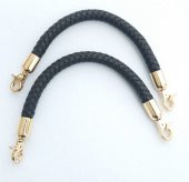 Angel Çanta Aksesuar Örme Çanta Sapı, Siyah Renk 31 Cm Çift - 1