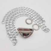 Angel Çanta Aksesuar Gümüş Renk Orta Kalınlık Zincir Set No:35 - 1