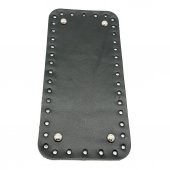 Angel Çanta Aksesuar Gerçek Deri Siyah 25X12 cm Dikdörtgen Gümüş Metalli Çanta Tabanı - 1