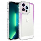 Apple iPhone 14 Pro Kılıf Simli ve Renk Geçiş Tasarımlı Lens Korumalı Zore Park Kapak - 3