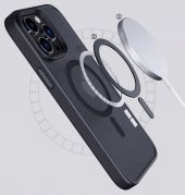 Apple iPhone 14 Pro Kılıf Wireless Şarj Özellikli Zore Hibrit Magsafe Kapak - 2