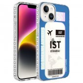 Apple iPhone 14 Kılıf Airbag Kenarlı Renkli Desenli Silikon Zore Elegans Kapak - 5