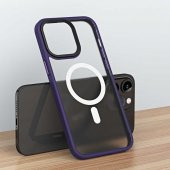 Apple iPhone 14 Pro Kılıf Wireless Şarj Özellikli Zore Hibrit Magsafe Kapak - 12