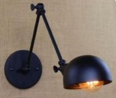 mylights  retro  rustik mafsalı hareketli vintage metal aplik okuma lambası gece lambası - 1