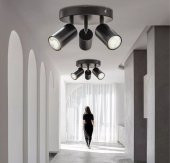MYLİGHTS  MODERN ÜÇLÜ METAL LED SPOT GÜNIŞIĞI AMPULLÜ HAREKETLİ AVİZE - 1