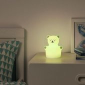 Ayıcık Model Çocuk Masa Lambası MeridyenDukkan Beyaz, LED'li 13x11x9 Cm - 5