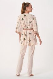 Sincap Baskılı Sabahlıklı Pijama Takımı thumbnail 1