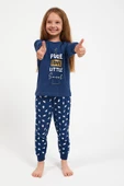 Roly Poly 2995 Pure Love Little Sweet Koyu İndigo Kız Çocuk Uzun Kol Pijama Takım - 3