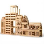 Woodoy City Wood 100 Parça Ahşap Eğitici Bloklar Seti KR101City Wood Hayal Gücü Genişleten Bloklar - 1
