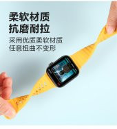 KNY Apple Watch 7 45 MM İçin Düz Desenli Silikon Kayış-Kordon KRD-73 Gri - 2