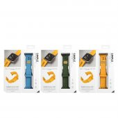 KNY Apple Watch 7 45 MM İçin Düz Desenli Silikon Kayış-Kordon KRD-73 Gri - 4
