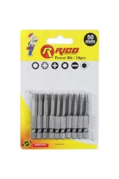 Rico 10 Parça Torx Bits Uç Seti 50 mm - 1