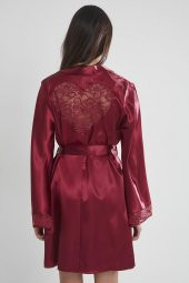 Saten Dantelli Gecelik & Sabahlık Takım thumbnail 3