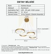 TT Aydınlatma TT025-ESK  Yılan Modeli Eskitme Boyalı Led Avize thumbnail 4