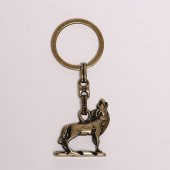 KURT TEMALI BRONZ RENGİ KROM ANAHTARLIK/MDL-913 - 1