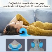Oval Traksiyon Cihazı Boyun Düzleşmesi Yastığı Kas Masaj Servikal Omuz Ağrı Kesici Omurga Düzeltme - 4