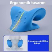 Oval Traksiyon Cihazı Boyun Düzleşmesi Yastığı Kas Masaj Servikal Omuz Ağrı Kesici Omurga Düzeltme - 10