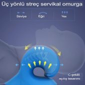 Oval Traksiyon Cihazı Boyun Düzleşmesi Yastığı Kas Masaj Servikal Omuz Ağrı Kesici Omurga Düzeltme - 11