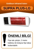 Goldsun Supra Plus 2000 Watt GSS20PLG Düşük Işık Kumandalı Suya Dayanıklı Elektrikli İnfrared Isıtıcı-Beyaz thumbnail 2