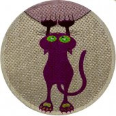 Glipet Desenli Çift Taraflı Kedi Tırmalama Paspası  Yuvarlak Purple 36*36 cm - 3
