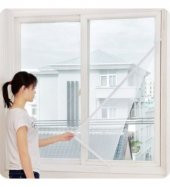 hagiki 130X150 Cm Hazır Pencere Sinekliği 4 Mt Cırt Bant Hediye Tak Çıkar Tül Sineklik (1 Adet) - 1