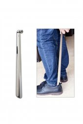 hagiki 40cm Kerata Ayakkabı Çekeceği Metal Kalın Çelik Kerata Krom Paslanmaz Çelik 40 cm Ayakkabı - 3