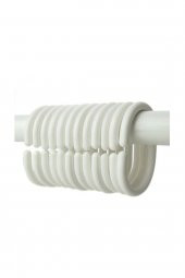 hagiki 20 Adetli banyo perde halkası Beyaz - 1