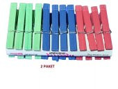 hagiki (2 Adet) 24 Lü Plastik Mandal Çamaşır Mandalı ( 2 Adet) - 1