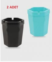 hagiki (2ADET) Kokusuz Küllük Renkli Köşeli Dumansız Sigara Küllüğü (2ADET) - 1