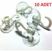 hagiki (10 Adet) Büyük 4cm Vantuz Öpücük Askı Cam Askısı (10 Adet) - 1