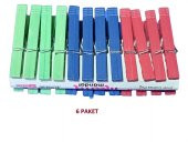 hagiki (6 Adet) 24 Lü Plastik Mandal Çamaşır Mandalı ( 6 Adet) - 1