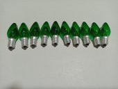 hagiki (10 Adet) YEŞİL Renkli E14 Mum Ampül Tuz Lambası Ve Gece Lambası Ampulü YEŞİL (10 Adet) - 1