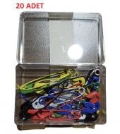 hagiki (20 adet) No2 Renkli Çengelli İğne 4 CM 20 Adetli Çatal İğne (20 Adet) - 1