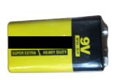 hagiki (1 Adet) 9 Volt kare pil  Çinko Karbon Shrink 9 Volt Pil Extra Heavy Duty (1 Adet) - 1