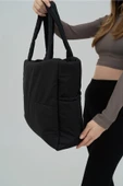 Bagorama PANDA Kadın Kabartmalı Puf Kumaş Omuz ve Kol Çantası - 7