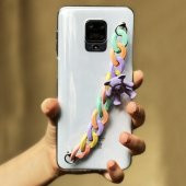 HUAWEİ MATE 20 lite Kılıf Renkli Zincir Aparatlı Ayıcık Süslü Casebear Süper Şeffaf Silikon - 2