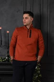 SLİMFİT YARIM BALIKÇI FERMUAR DETAYLI ERKEK TRİKO KAZAK thumbnail 3