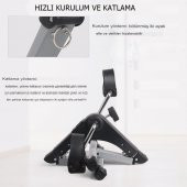 El Ayak Mini Kondisyon Bisikleti- Mini Taşınabilir Spor Aleti- Kondisyon Egzersiz Aleti - 2