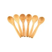 Nakres Mini Ahşap Kaşık  17 cm 6'lı Ahşap Mini Ölçek Baharat Kaşığı Şekerlik Bal Kaşığı - 3