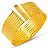 7 Sıralı Hasır Kelepçe Altın Bilezik thumbnail 1