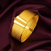 7 Sıralı Hasır Kelepçe Altın Bilezik thumbnail 4