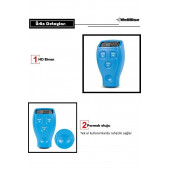 Benetech Otomobil Kaporta Boya Kalınlık Ölçer Oto Boya Test Ölçüm Cihazı Gm200 -Mavi - 2